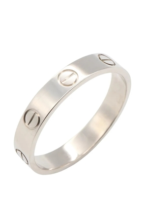 Cartier 2010s 18K Mini Love logo ring - Silver