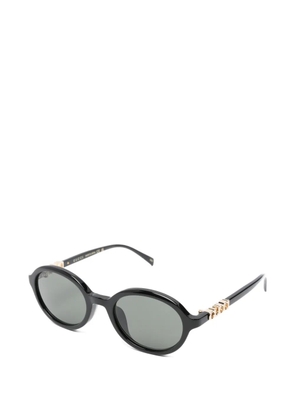 Gucci Eyewear logo oval-frame sunglasses - Black