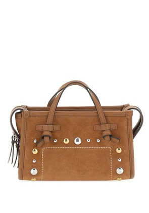 GIANNI CHIARINI Miss Marcella suede tote bag - Brown