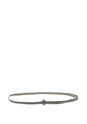 PANICALE strass leather belt - Grey