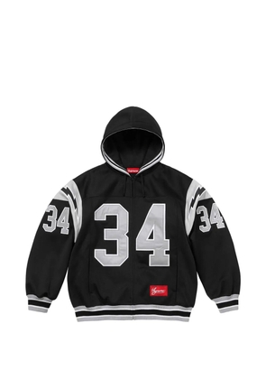 Supreme zip football hoodie - Black