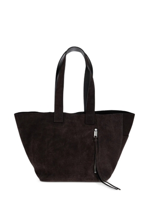 AllSaints Alba zip leather tote bag - Brown