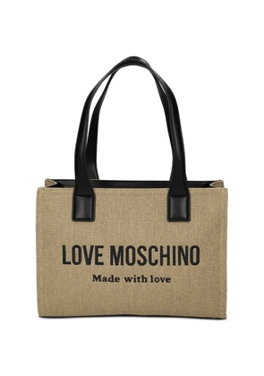 Love Moschino logo-lettering tote bag - Neutrals