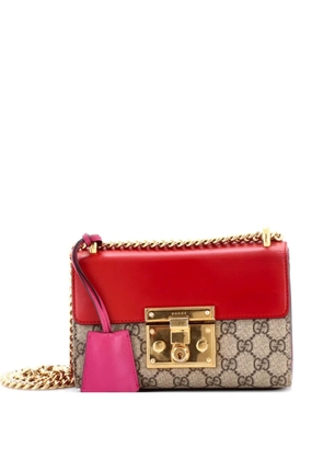 Gucci Pre-Owned Padlock Shoulder Bag GG Coated Canvas and Leather Small crossbody bag - Brown