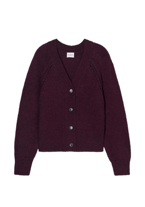 Closed buttoned cardigan - Purple