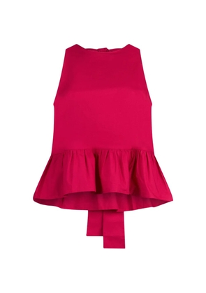 LIU JO bow-fastening peplum top - Pink