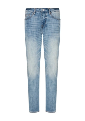 Armani Exchange faded-effect five-pocket jeans - Blue