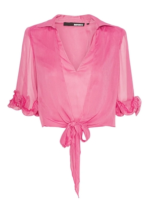 ROTATE BIRGER CHRISTENSEN ruffled cropped blouse - Pink