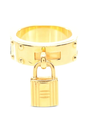 Hermès Pre-Owned 1910sKelly padlock leather scarf ring - Gold