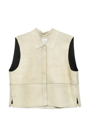 Alysi collared sleeveless vest - Neutrals