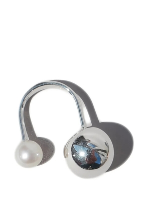 Saskia Diez pearl detail sling ring - Silver