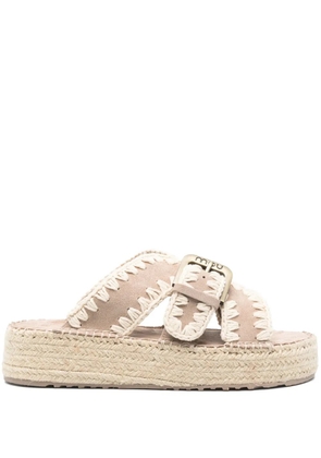Mou 45mm Jute sandals - Neutrals