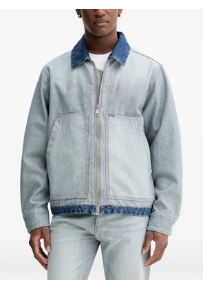 HUGO collar zip jacket - Blue