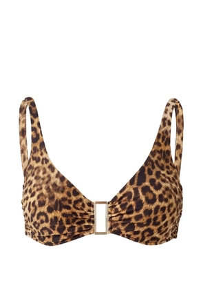 Melissa Odabash Bel Air cheetah-print bikini top - Neutrals