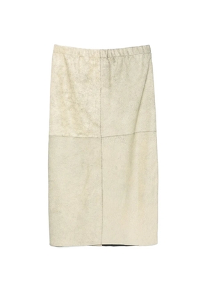 Alysi panelled slit midi skirt - Neutrals