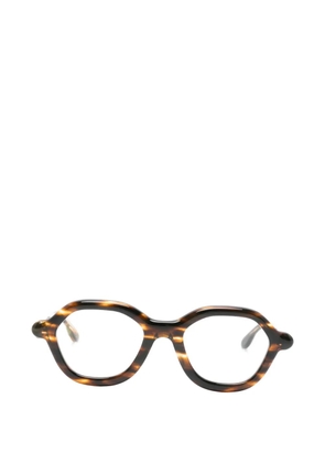 Paloceras geometric-frame glasses - Brown