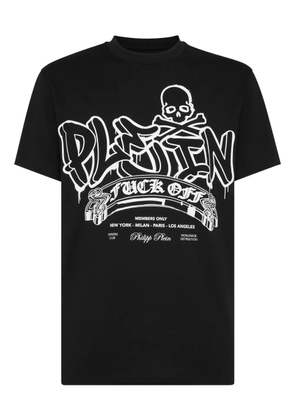 Philipp Plein round neck-graffiti T-shirt - Black