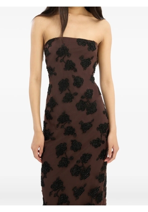 ROTATE BIRGER CHRISTENSEN beaded maxi dress - Brown