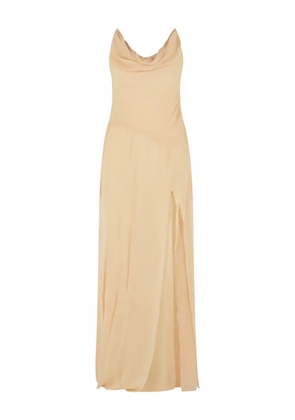 Blumarine cowl-neck maxi dress - Neutrals