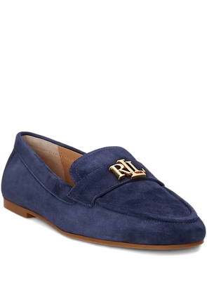 Lauren Ralph Lauren logo-plaque suede pumps - Blue