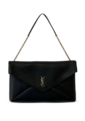 Saint Laurent small Cassandra logo-plaque shoulder bag - Black
