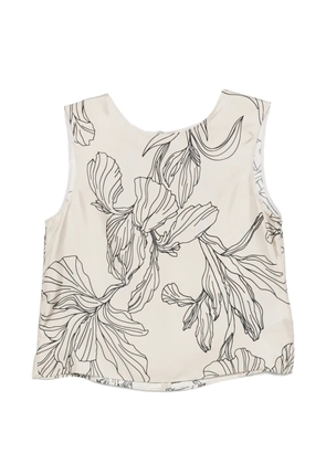 Rosso 35 floral sleeveless blouse - Neutrals