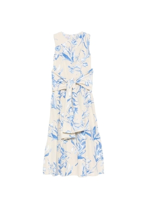 Rosso 35 floral-print tie midi dress - Neutrals
