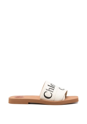 Chloé Woody logo-detail sandals - White