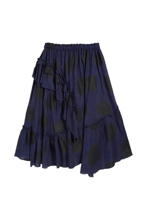 YMC ruffled spot skirt - Blue