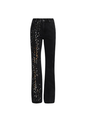 David Koma speckled foil jeans - Black