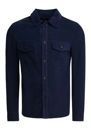 ALTUM flap-pocket suede jacket - Blue