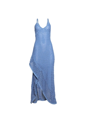 diotima Riki asymmetrical crochet midi dress - Blue