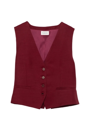 P.A.R.O.S.H. button V-neck gilet - Red