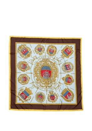 Hermès Pre-Owned Les Armes de Paris print scarf - Blue