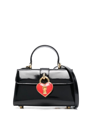 Moschino heart-lock crossbody bag - Black