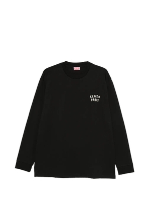 Kenzo logo-embroidered long-sleeve top - Black