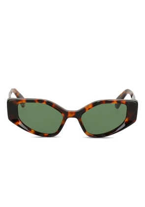 Off-White Eyewear tortoiseshell geometric-frame sunglasses - Brown