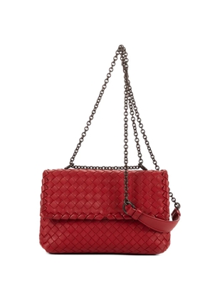 Bottega Veneta Pre-Owned Olimpia Intrecciato chain-strap leather shoulder bag - Red