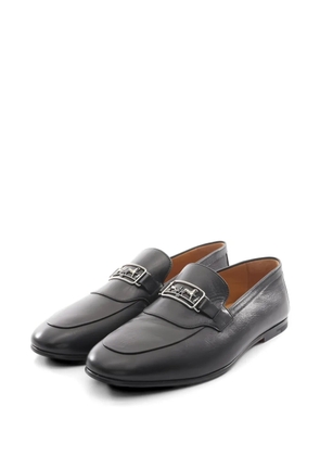Hermès Pre-Owned 2010s Time leather loafers - Black