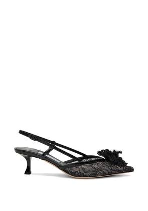 Jimmy Choo Mimmi lace-flower pumps - Black