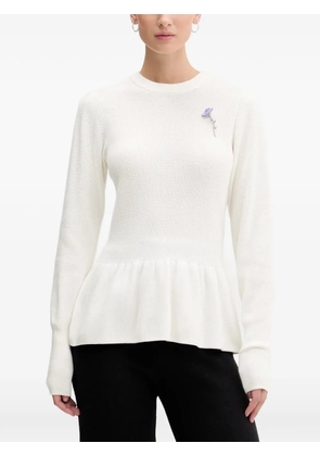 HUGO Sabanna cotton top - White