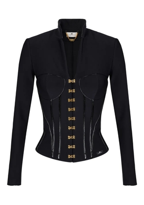 Elisabetta Franchi corset-detailed jacket - Black