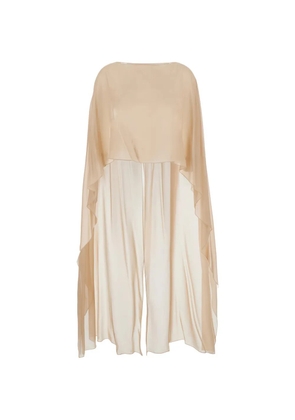 Antonelli assymetric-hem silk scarf - Neutrals