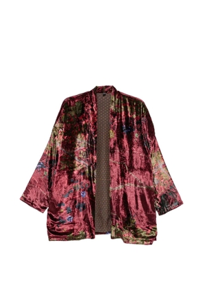 YAVI floral velvet jacket - Red