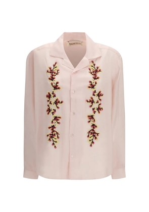 Baziszt floral-embroidered shirt - Pink