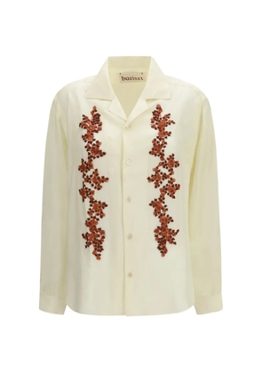 Baziszt floral-embellished shirt - Neutrals
