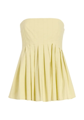 Proenza Schouler White Label Avine pleated strapless top - Yellow