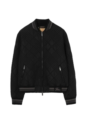 Burberry micro check-stitch Rakewood bomber jacket - Black