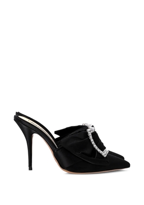 Alexandre Vauthier Lola satin embellished mules - Black