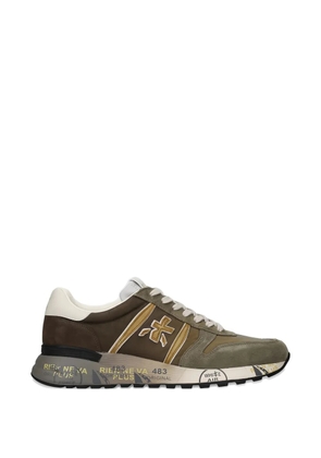 Premiata cross-motif lander sneakers - Brown